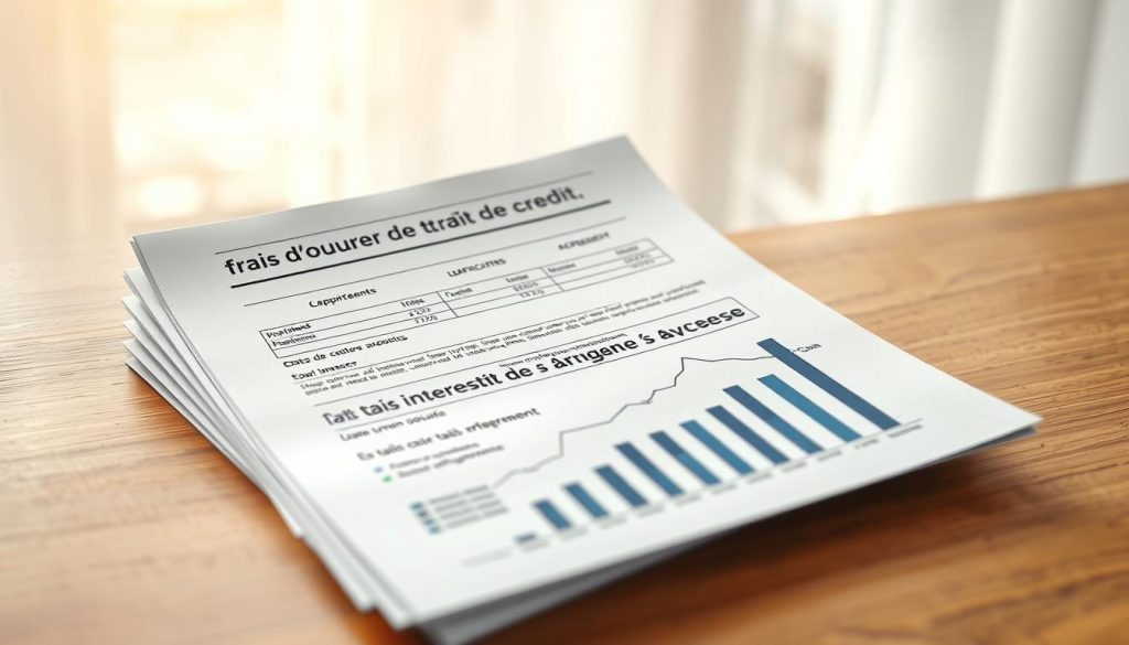 frais d’ouverture de crédit et taux d’intérêt